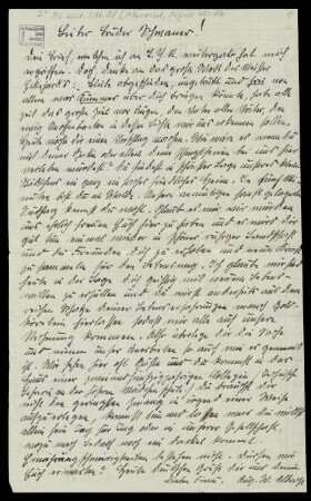 Brief von August Wilhelm Albrecht an Wilhelm Schwaner