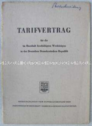 Tarifvertrag für Haushaltshilfen u.ä.