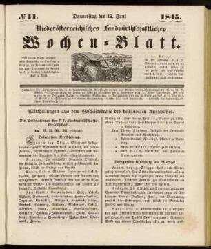 No 11. Donnerstag den 12. Juni 1845