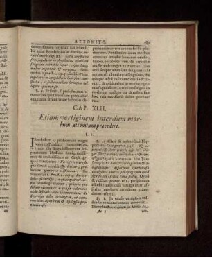 Cap. XLII. Etiam vertiginem interdum morbum attonitum praecedere