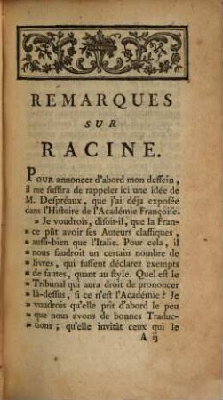 Remarques sur Racine