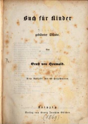 Buch für Kinder gebildeter Stände