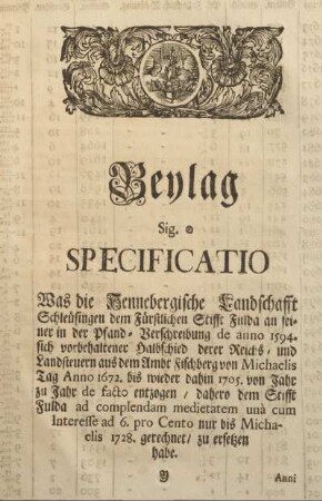 Specificatio.