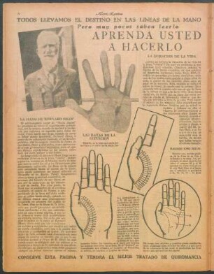 La mano de Bernard Shaw