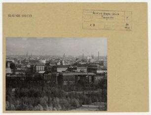 Blick von der Siegessäule im Tiergarten. Berlin, Tiergarten, Großer Stern/Tiergartenstraße
