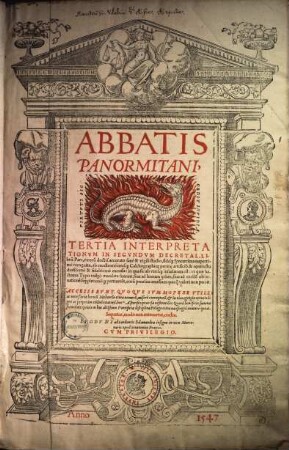 Abbatis Panormitani ... interpretationum in secundum Decretal. Librum pars ..., 3