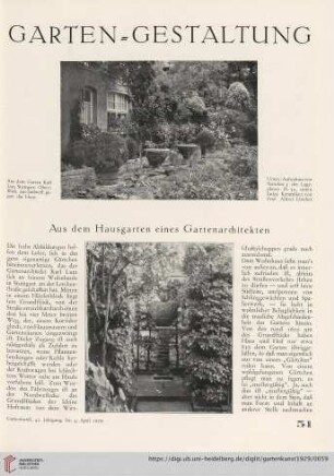 Aus dem Hausgarten eines Gartenarchitekten