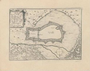 Plan de la Ville et Chasteau de Stolhoffen [= Stollhofen] au Marquisat de Bade en Allemagne