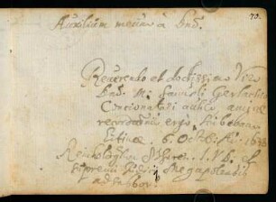 70r-70v, Eutin ; 06.10.1638 / Reinholdus von Gheren