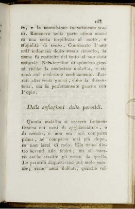 Delle enfiagioni delle parotidi.