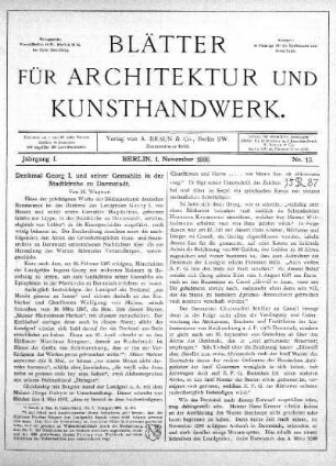 No. 13, 1. November 1888