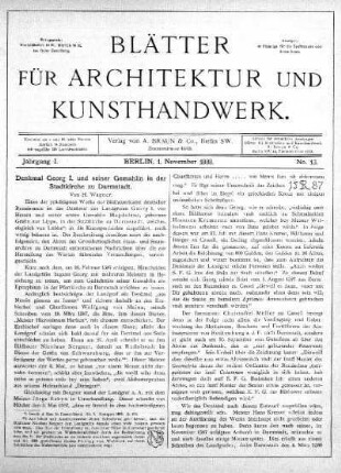 No. 13, 1. November 1888