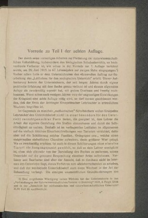 Vorrede zu Teil 1 der achten Auflage.