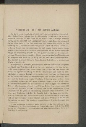 Vorrede zu Teil 1 der achten Auflage.