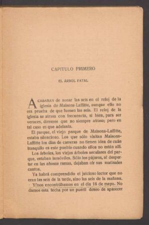 Capítulo primero - El árbol fatal