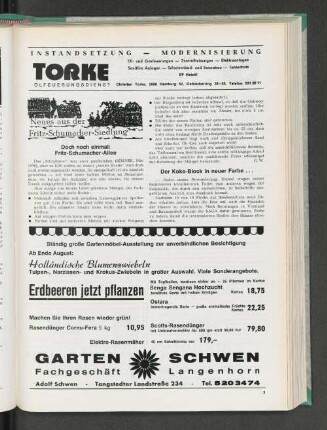 Neues aus der Fritz-Schumacher-Siedlung Doch noch einmal: Fritz-Schumacher-Allee