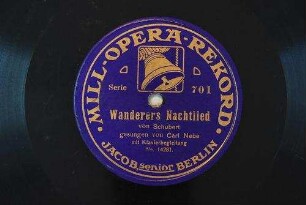Wanderers Nachtlied : [Über allen Gipfeln ist Ruh'] / von Schubert