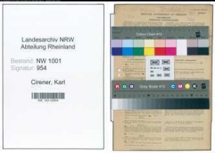 Entnazifizierung Karl Cirener, geb. 06.03.1892 (Elektromeister)
