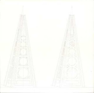 Gärtner, Friedrich von; München; St. Ludwig (Ludwigskirche) - Turmhelme (Ansichten)