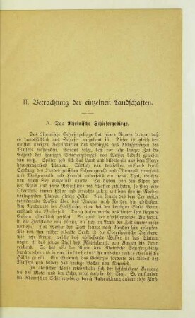 II. Betrachtung der einzelnen Landschaften
