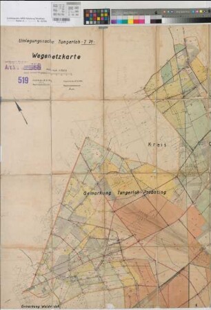 Tungerloh-Pröbsting (Gescher), Umlegung Tungerloh  Weißes Venn, Wegekarte