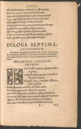 Ecloga Septima.