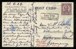 Brief von Josef Ponten an Will Scheller
