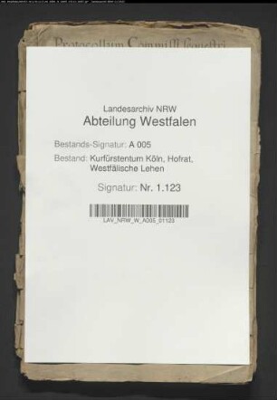 Protokolle des Sequesterkommissars in Sachen des lehnsfiskalischen Anwalts gegen von Glaen und von Vaersen wegen des lehnrührigen Mennenhofes zu Hewingsen