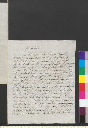 Brief von Delph, Helene Dorothea an Goethe, Johann Wolfgang von