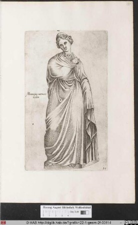 Skulptur der Mnemosyne.