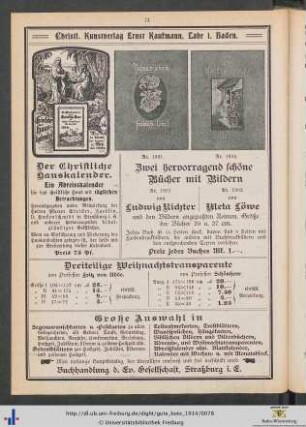 Geschäftsanzeige.