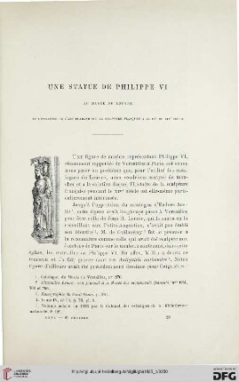 2. Pér. 31.1885: Une statue de Philippe VI au Musée du Louvre et l'influence de l'art flamand sur la sculpture française à la fin du XIVe siècle
