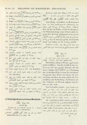 d) Unrichtiges Lesen und dessen Nachtheile (No. 571-575)