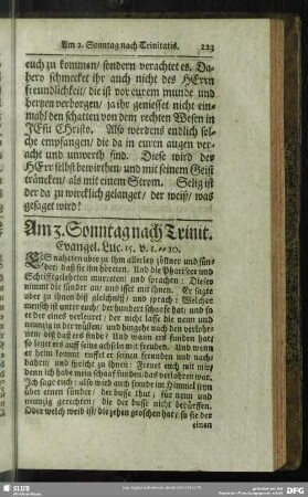 Am 3. Sonntag nach Trinit. Evangel. Luc. 15. v. 1-10.