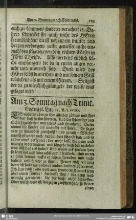 Am 3. Sonntag nach Trinit. Evangel. Luc. 15. v. 1-10.