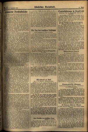 Zweite Ausgabe vom Mittwoch, den 25. September 1935.