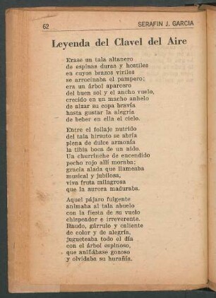 Leyenda del Clavel del Aire