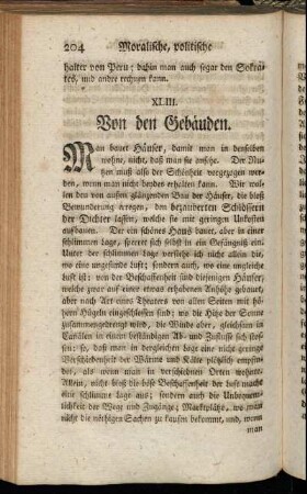 XLIII. Von den Gebäuden. - LI. Vom Lobe.