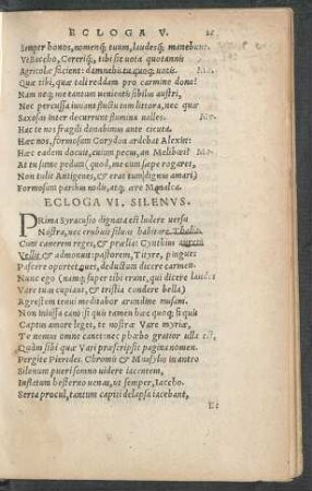 Ecloga VI. Silenus.