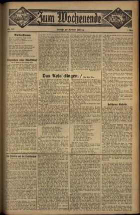 Dritte Ausgabe vom Sonntag, den 13. Mai 1934.