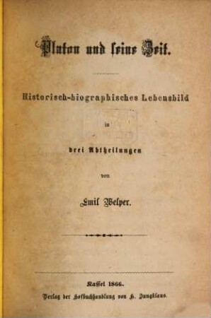 Platon und seine Zeit