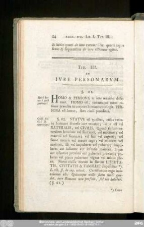 Tit. III. De Iure Personarum.