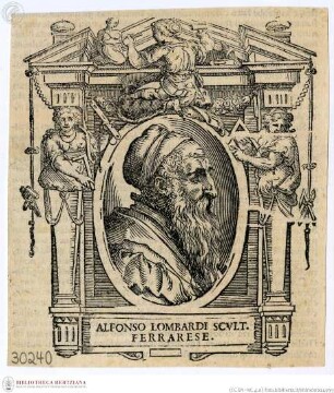 Giorgio Vasari: Delle vite de' più eccellenti pittori, scultori et architetti, In questa nuova edizione diligentemente reviste, ricorette, accresciute (...). Parte terza, Primo volume. Bologna: Evangelista Dozza, 1647, Alfonso Lombardi, Porträt