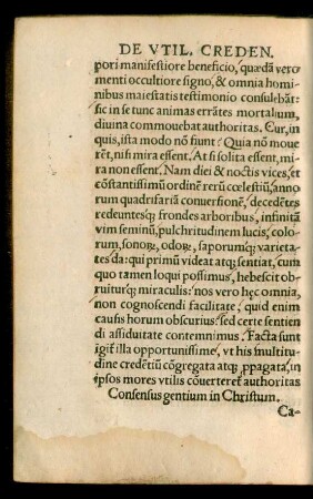 Consensus gentium in Christum. Caput XVII.