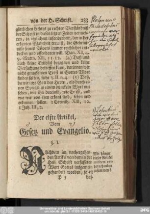 Der elfte Artikel, Vom Gesetz und Evangelio.