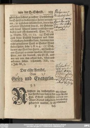 Der elfte Artikel, Vom Gesetz und Evangelio.