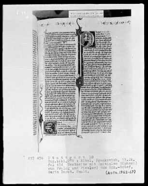 Bibel — Initiale P (aulus apostolus), darin Apostel Paulus, Folio 434verso