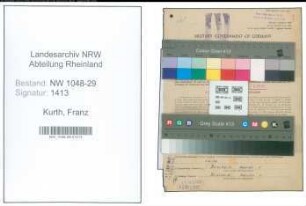 Entnazifizierung Franz Kurth , geb. 08.04.1900 (Beamter)