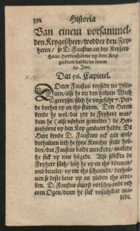 Van einem vorsammelden Krygeßheer/ wedder den Fryheren ... Dat 56. Capittel.