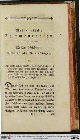 Medicinische Commentarien